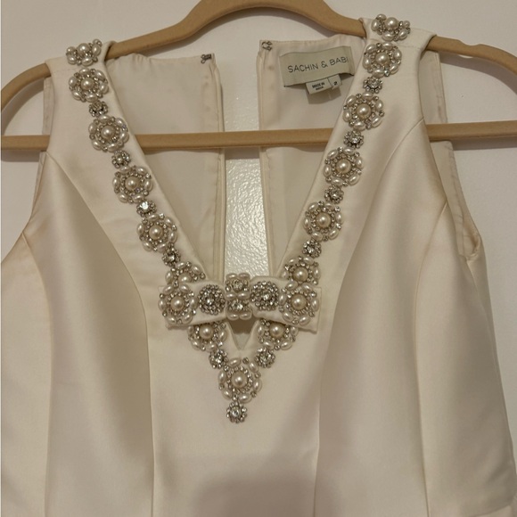 Worn Once BRIDAL Sachin & Babi Millie Dress - Off White - Picture 4 of 10